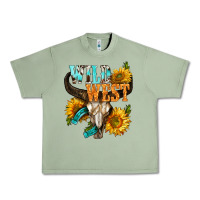 Oil Green Western Wild West Rodeo Urban Heavy Tee - BundleAndBundleShop