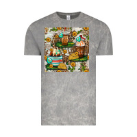 Cloud Rock cow coffee cups and farm with leopard seamless pattern bbs Vintage Tee - BundleAndBundleShop