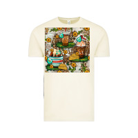 Vintage Arctic cow coffee cups and farm with leopard seamless pattern bbs Vintage Tee - BundleAndBundleShop