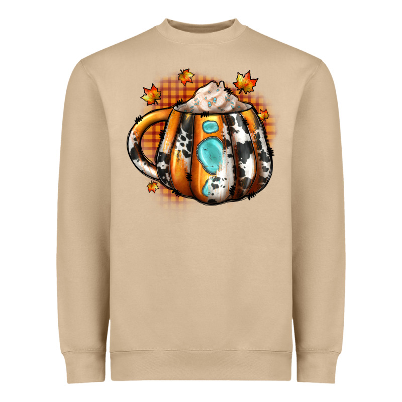 Thanksgiving Coffee Cup Gemstone Heavyweight Sweatshirt by JahusDesignShop | Teevron