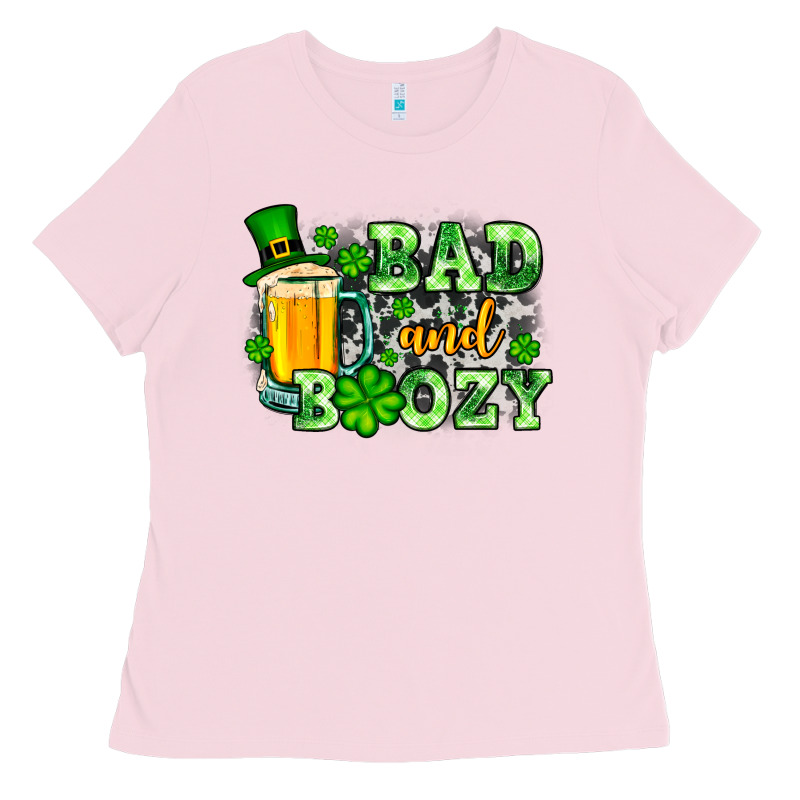 St. Patrick's Bad And Boozy Ladies Tee by OliviaCreatesArt | Teevron