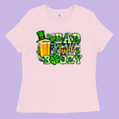 St. Patrick's Bad And Boozy Ladies Tee Designed By Oliviacreatesart