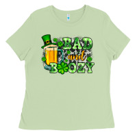 Matcha St. Patrick's Bad and boozy Ladies Tee - OliviaCreatesArt