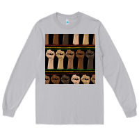 Moon Dust melanin rised fist seamless pattern Long Sleeve Tee - BundleAndBundleShop