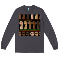 Smoke melanin rised fist seamless pattern Long Sleeve Tee - BundleAndBundleShop
