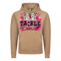 Vintage Coffee tackle cancer with ghosts playing football Vintage Hoodie - LillyAllenDesigns