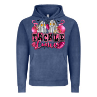 Vintage Denim tackle cancer with ghosts playing football Vintage Hoodie - LillyAllenDesigns