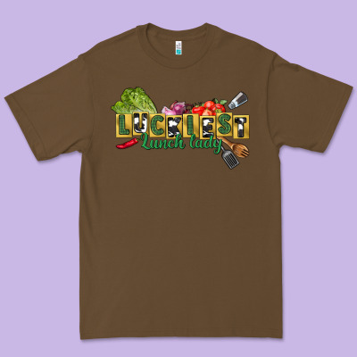 Luckiest Lunch Lady St. Patrick's Day Premium Tee Designed By Cowgirlartshop
