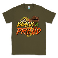 Army Green Black and proud Classic Tee - HowdyJamesFarm