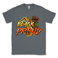 Charcoal Heather Black and proud Classic Tee - HowdyJamesFarm