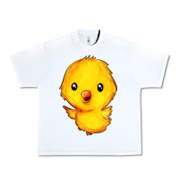White chick Urban Heavy Tee - FaDigitalArtStudio