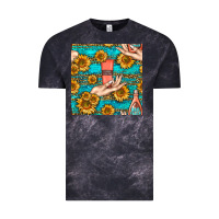 Cloud Black hand cream nail polish remover and sunflowers with leopard and glitter Vintage Tee - BundleAndBundleShop