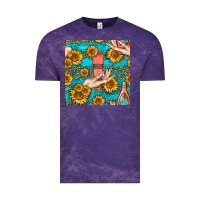Cloud Purple hand cream nail polish remover and sunflowers with leopard and glitter Vintage Tee - BundleAndBundleShop