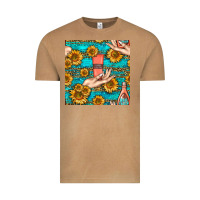 Vintage Camel hand cream nail polish remover and sunflowers with leopard and glitter Vintage Tee - BundleAndBundleShop