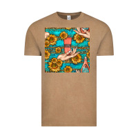 Vintage Coffee hand cream nail polish remover and sunflowers with leopard and glitter Vintage Tee - BundleAndBundleShop