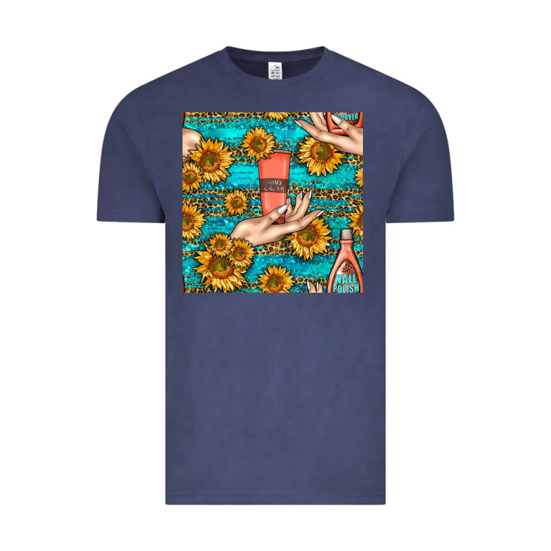 Hand Cream Nail Polish Remover And Sunflowers With Leopard And Glitter Vintage Tee by BundleAndBundleShop | Teevron