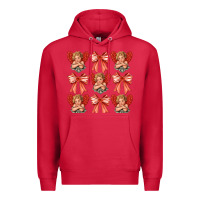 Cardinal Valentines Eros and bow Premium Hoodie - CowhideDigitalArt