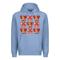 Colony Blue Valentines Eros and bow Premium Hoodie - CowhideDigitalArt