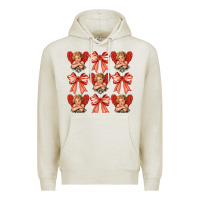 Oatmeal Heather Valentines Eros and bow Premium Hoodie - CowhideDigitalArt