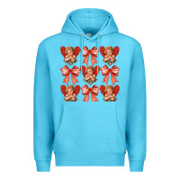 Ocean Blue Valentines Eros and bow Premium Hoodie - CowhideDigitalArt