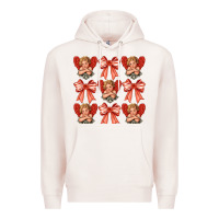 Pale Pink Valentines Eros and bow Premium Hoodie - CowhideDigitalArt