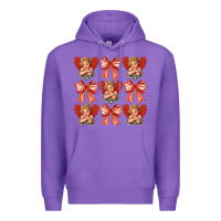 Purple Valentines Eros and bow Premium Hoodie - CowhideDigitalArt