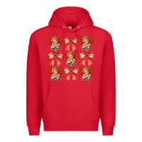 Red Valentines Eros and bow Premium Hoodie - CowhideDigitalArt