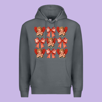 Valentines Eros And Bow Premium Hoodie Designed By Cowhidedigitalart