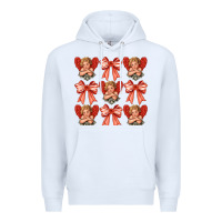 White Valentines Eros and bow Premium Hoodie - CowhideDigitalArt