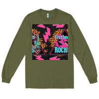 Army Green freedom rocks seamless pattern Long Sleeve Tee - BundleAndBundleShop