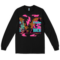 Black freedom rocks seamless pattern Long Sleeve Tee - BundleAndBundleShop