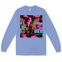 Colony Blue freedom rocks seamless pattern Long Sleeve Tee - BundleAndBundleShop