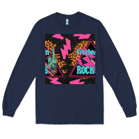 Navy freedom rocks seamless pattern Long Sleeve Tee - BundleAndBundleShop