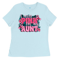 Baby Blue i wear pink for my aunt Ladies Tee - FaDigitalArtStudio
