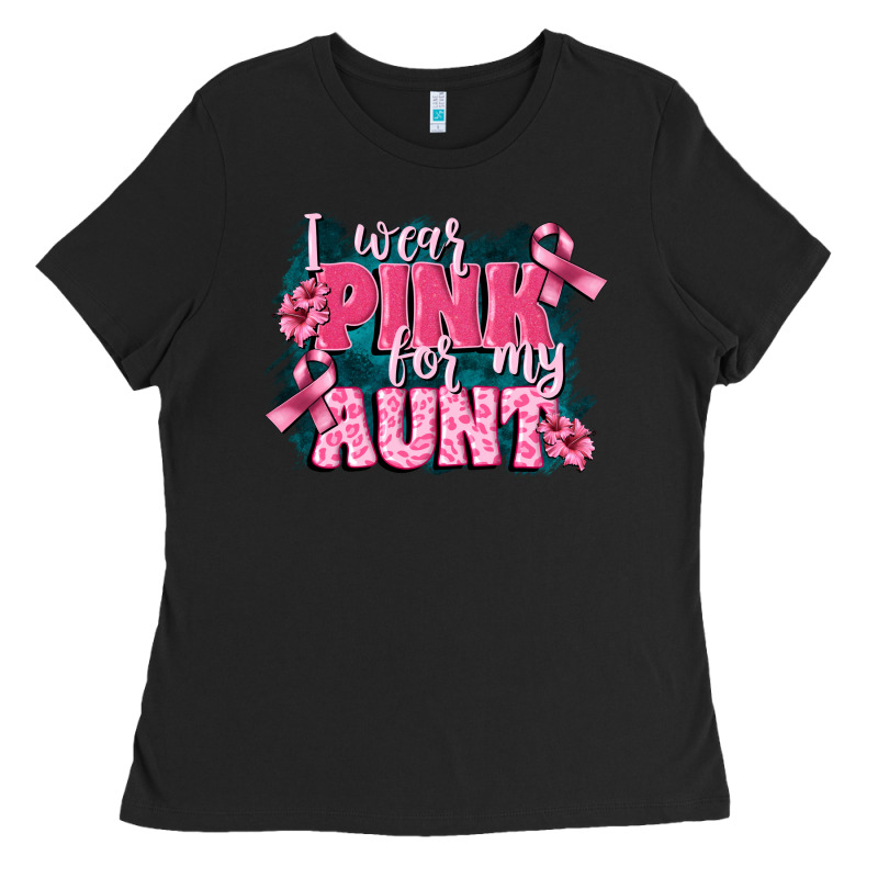 I Wear Pink For My Aunt Ladies Tee by FaDigitalArtStudio | Teevron