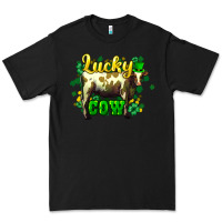 Black St. Patrick's Day Cow Premium Tee - HowdyJamesFarm