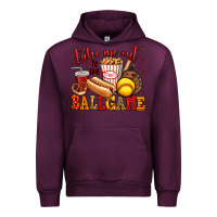 Mauve Wine take me out to the ball game softball Urban Hoodie - Jasminsmagicworld