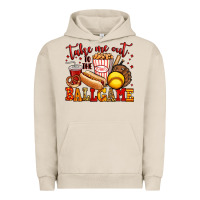 Pigment French Oak take me out to the ball game softball Urban Hoodie - Jasminsmagicworld