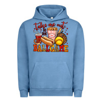 Pigment Pebble Blue take me out to the ball game softball Urban Hoodie - Jasminsmagicworld