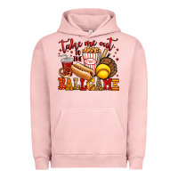Pigment Salmon take me out to the ball game softball Urban Hoodie - Jasminsmagicworld