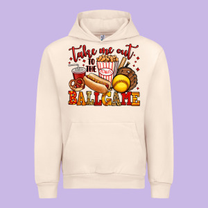 Take Me Out To The Ball Game Softball Urban Hoodie Designed By Jasminsmagicworld
