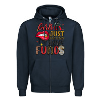 Navy girls just wanna have funds Zipper Hoodie - JahusDesignShop