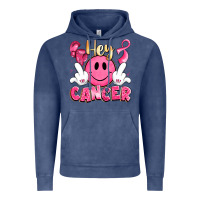 Vintage Denim hey cancer with middle fingers Vintage Hoodie - LillyAllenDesigns