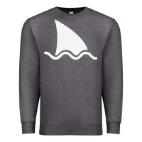Charcoal Heather shark fin Premium Sweatshirt - DesigneFamous