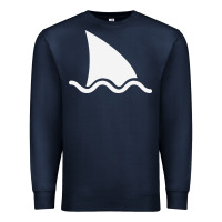 Navy shark fin Premium Sweatshirt - DesigneFamous