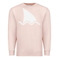 Pale Pink shark fin Premium Sweatshirt - DesigneFamous