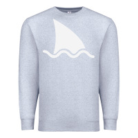 Heather Grey shark fin Premium Sweatshirt - DesigneFamous
