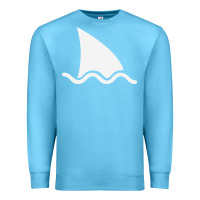 Ocean Blue shark fin Premium Sweatshirt - DesigneFamous