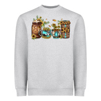 Heather Grey sunflower gemstone coffee Heavyweight Sweatshirt - JahusDesignShop