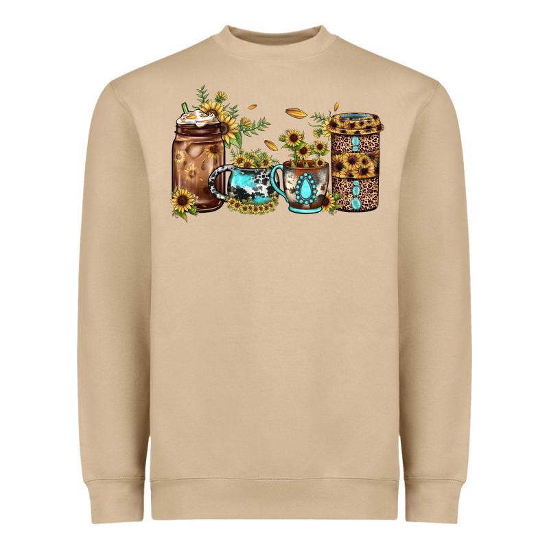 Sunflower Gemstone Coffee Heavyweight Sweatshirt by JahusDesignShop | Teevron